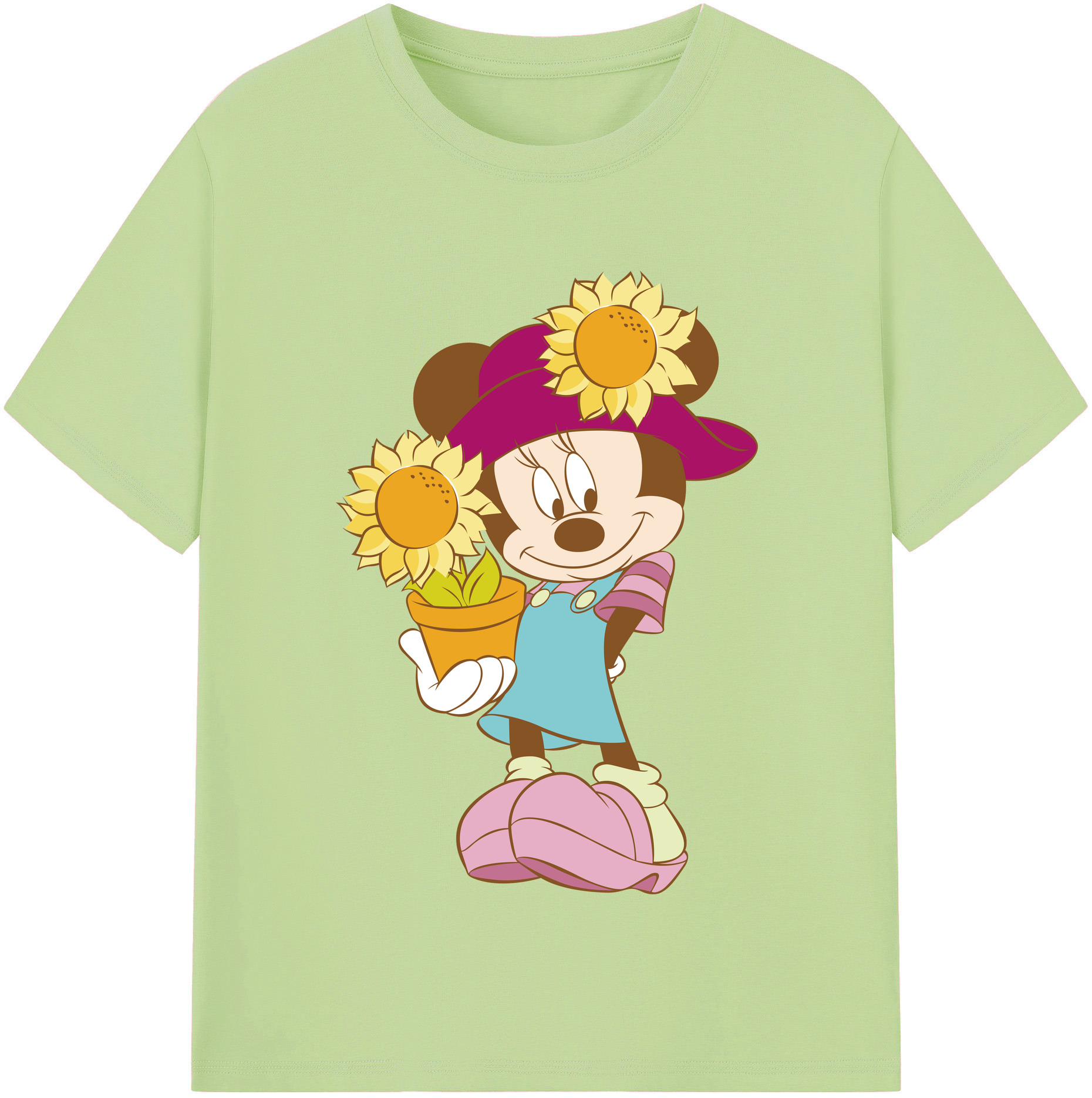 （画像用） ミッキーマウス Mickey Mouse 綿100％半袖Tシャツ（フロントプリント）